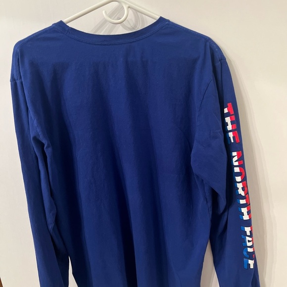 NORTH FACE BLUE MEN’S LONG SLEEVE -SLEEVE HIT GRAPHIC TEE   Size XL - Picture 3 of 5